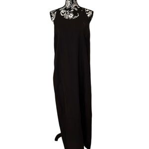 Gap black XL 100% racerback linen maxi dress with back slit